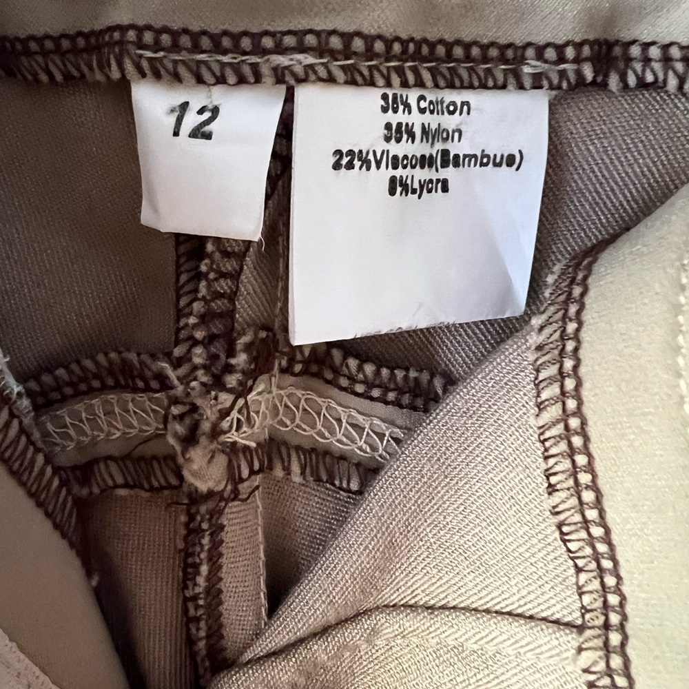 Tan Riding Pants with Brown Suede - Picture 5 of 5